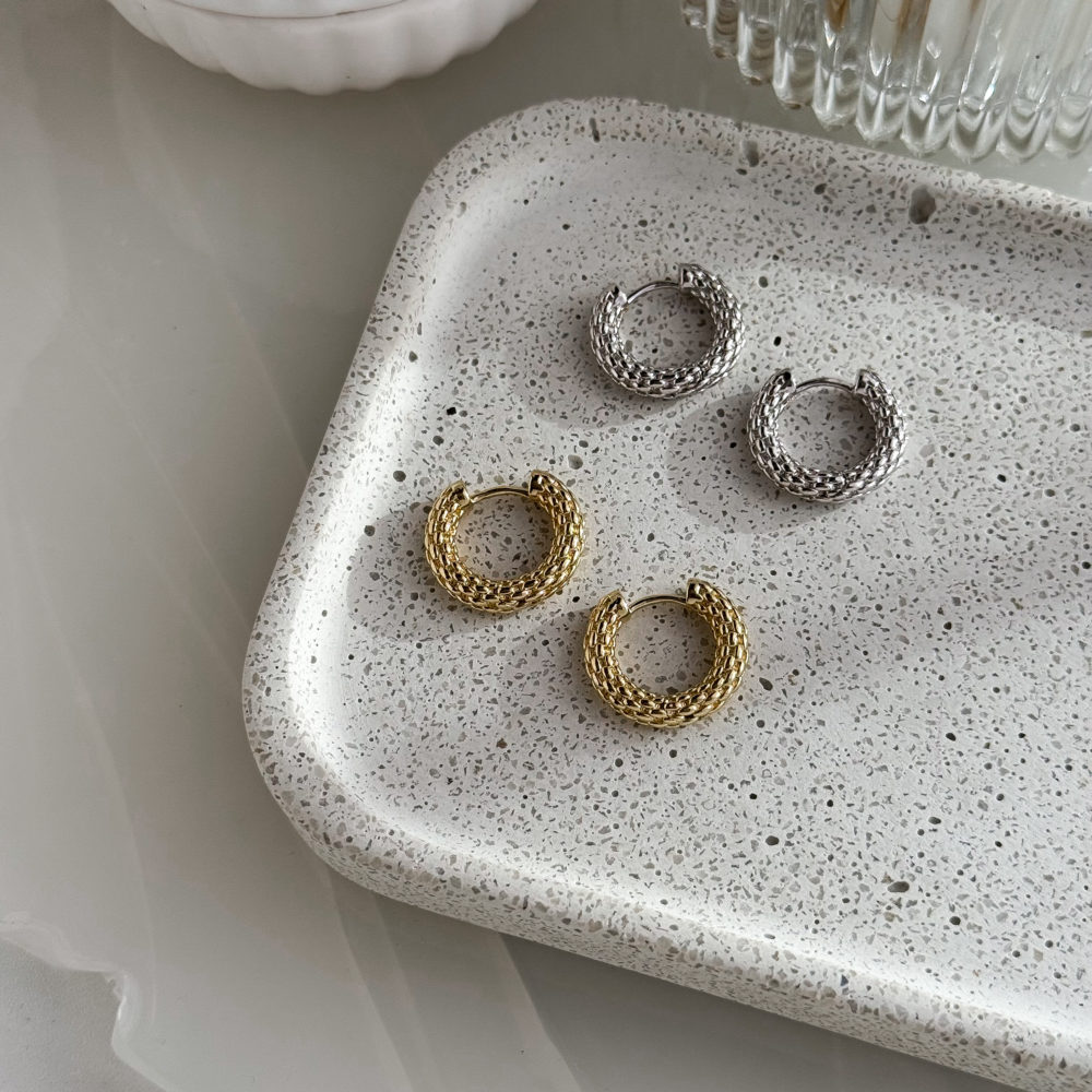 Серьги-кольца в стиле "Snake Hoops"