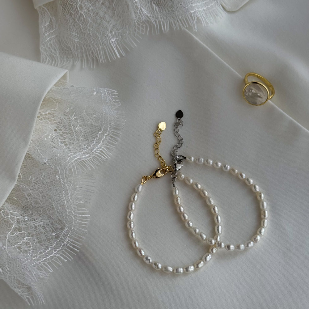 Браслет из белого натурального жемчуга «Pure Pearl»